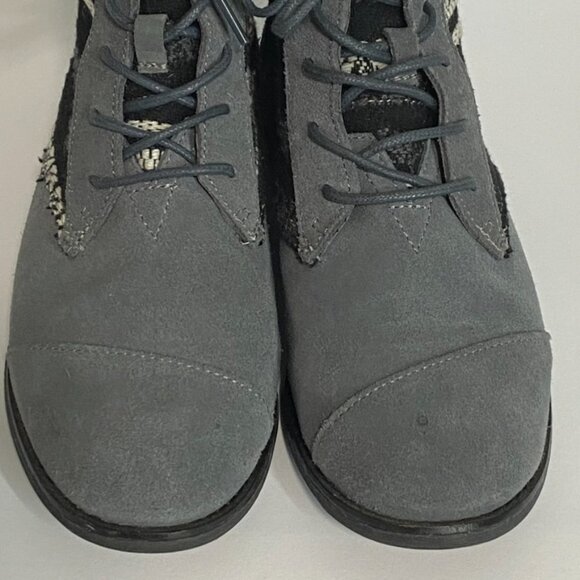 TOMS Alpa Suede Boots Gray Castlerock Aztec 7.5 - Picture 6 of 10